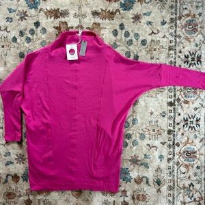 Anthropologie Bright Pink Hoodie Top